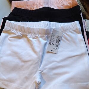 The Children's Place Girls' Shorts - White, Black, Pink